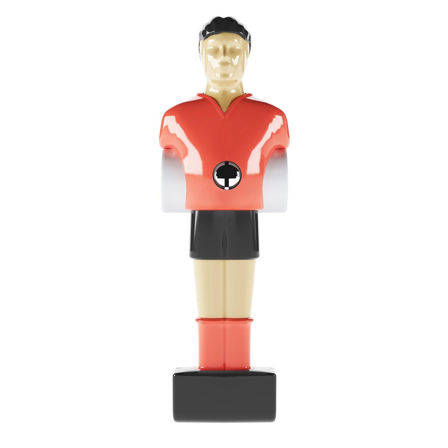 Kickerfigur Schuss und Tor für 13 mm Stangen Rot-Schwarz Einzeln Tischfußball 4/4
