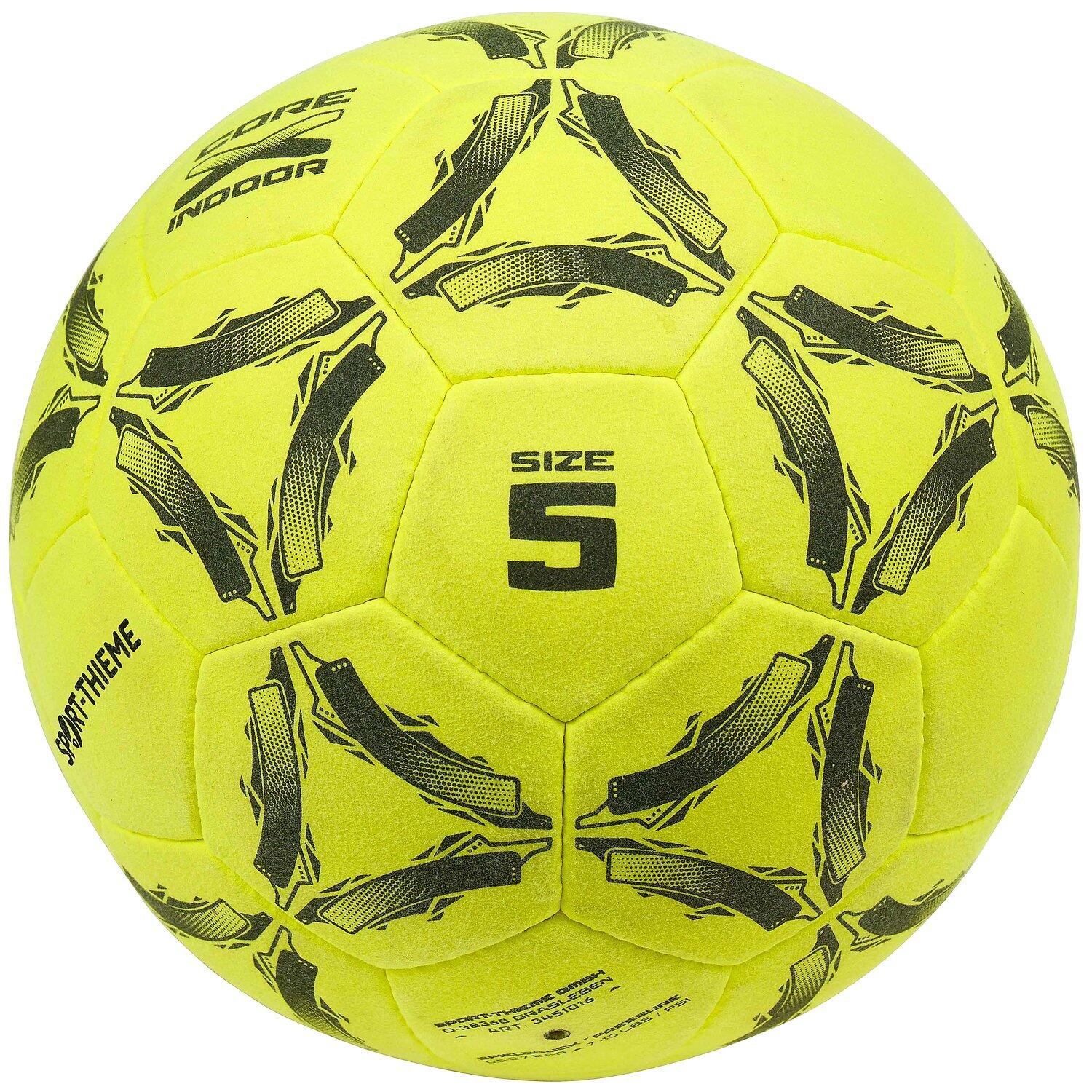 Hallenfußball CoreX Indoor Größe 5 Fussball Unisex Gelb-Schwarz 4/5