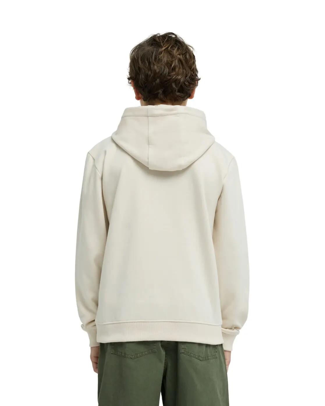 Kapuzenpulli BASIC Weiss Junge 2/4