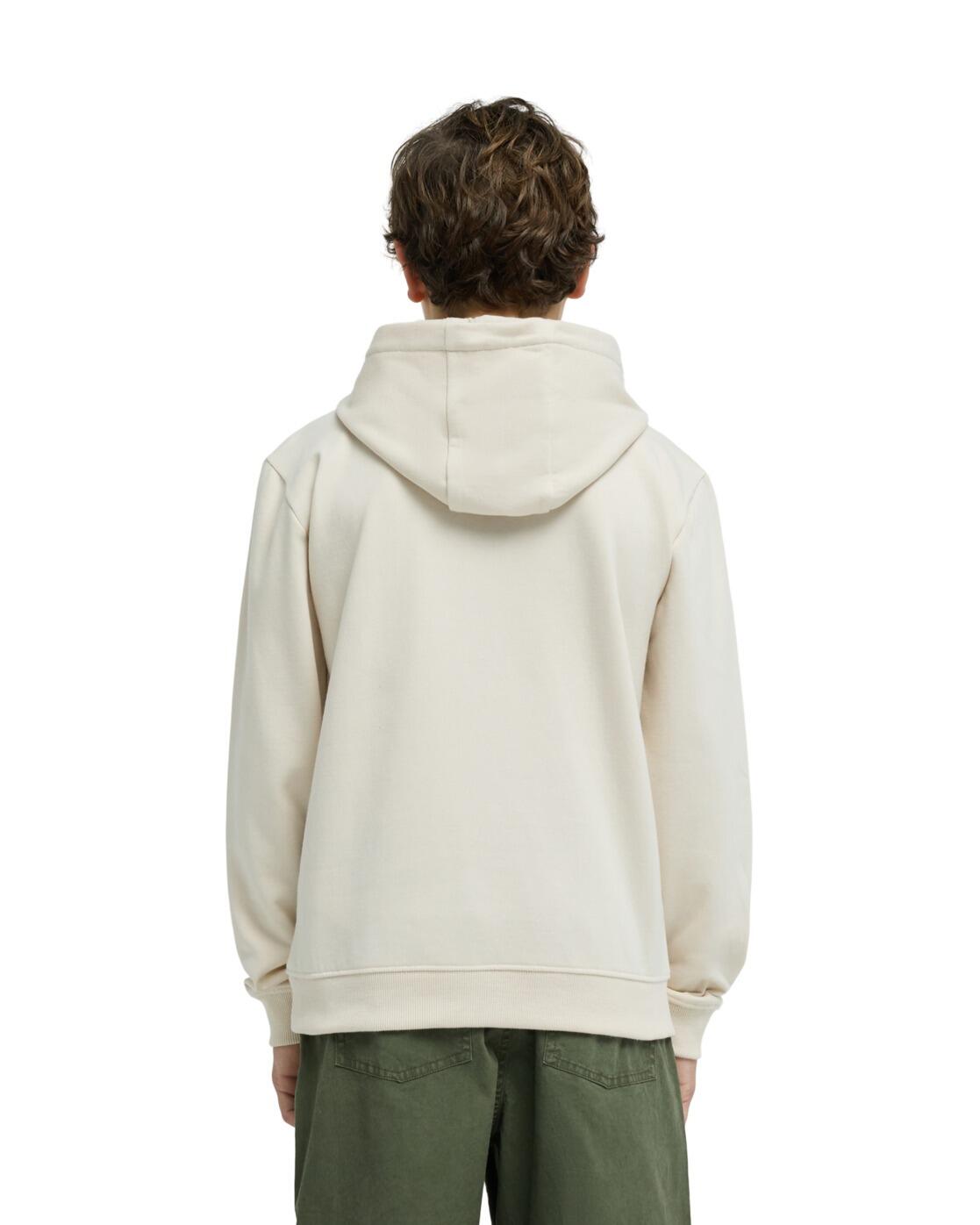 Sweat à capuche BASIC Blanc Garçon 2/4