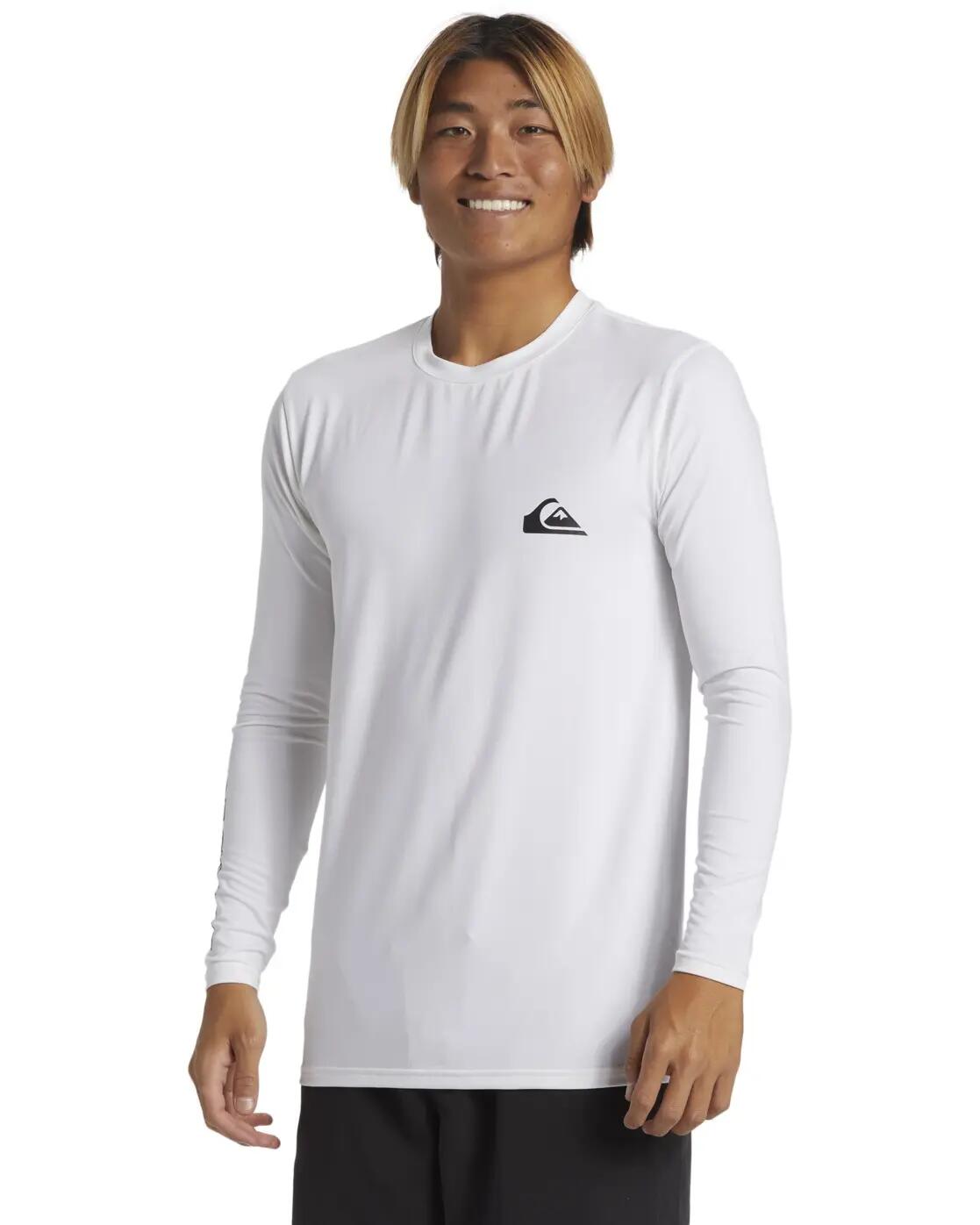 Koszulka surfingowa z długim rękawem UPF 50 dla Mężczyzn EVERYDAY SURF Biały 4/4