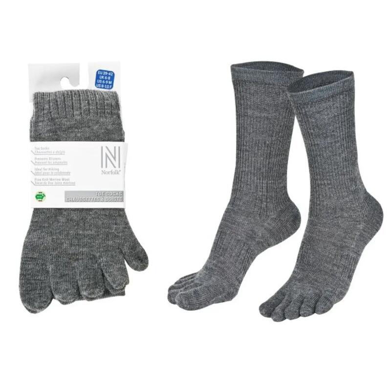 %56 Merinos yünlü, ayrı parmaklı, denge sağlayan outdoor çorabı - Bruges