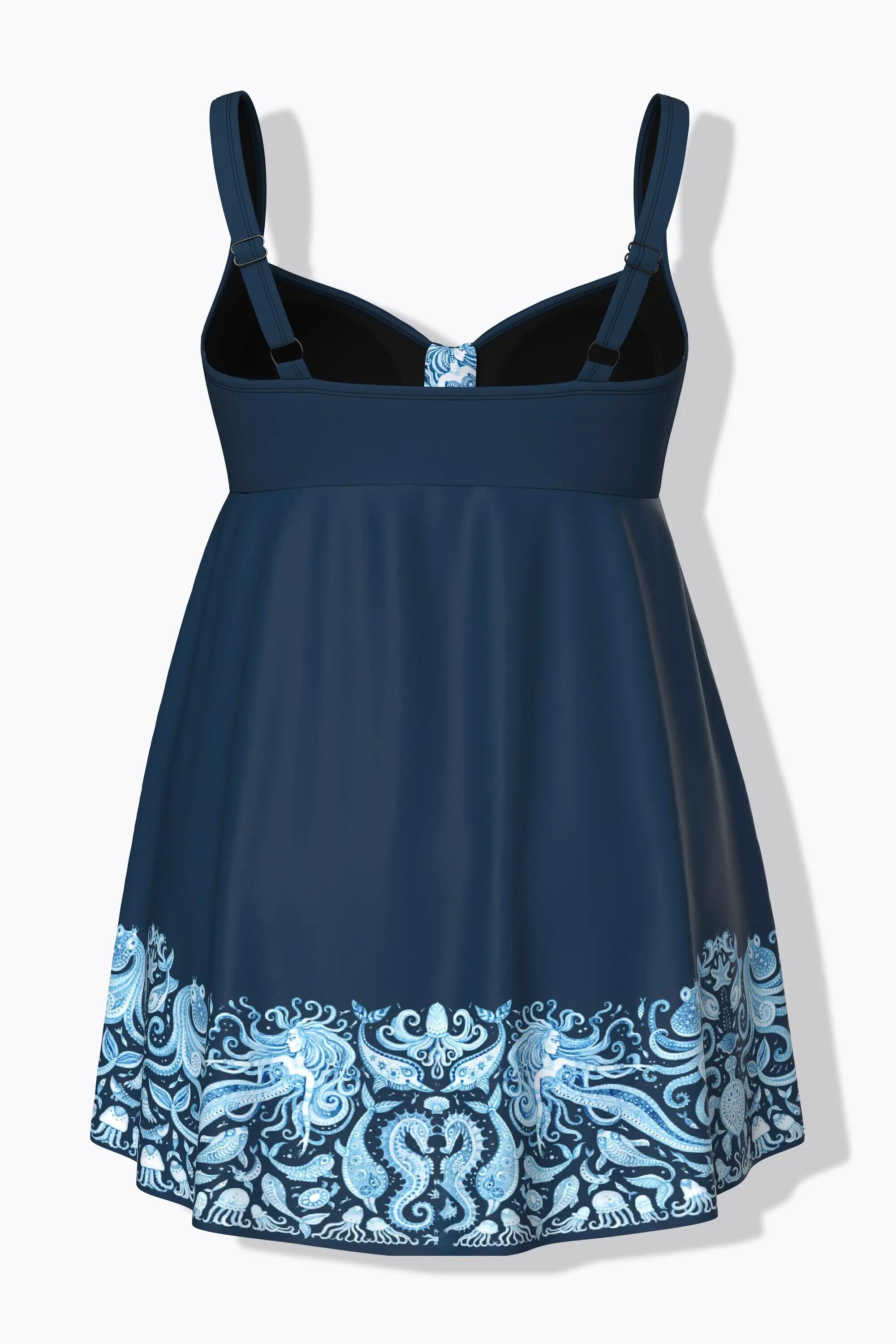 Dames Badjurk zeemeermin zachte cups gerecycled 13/13