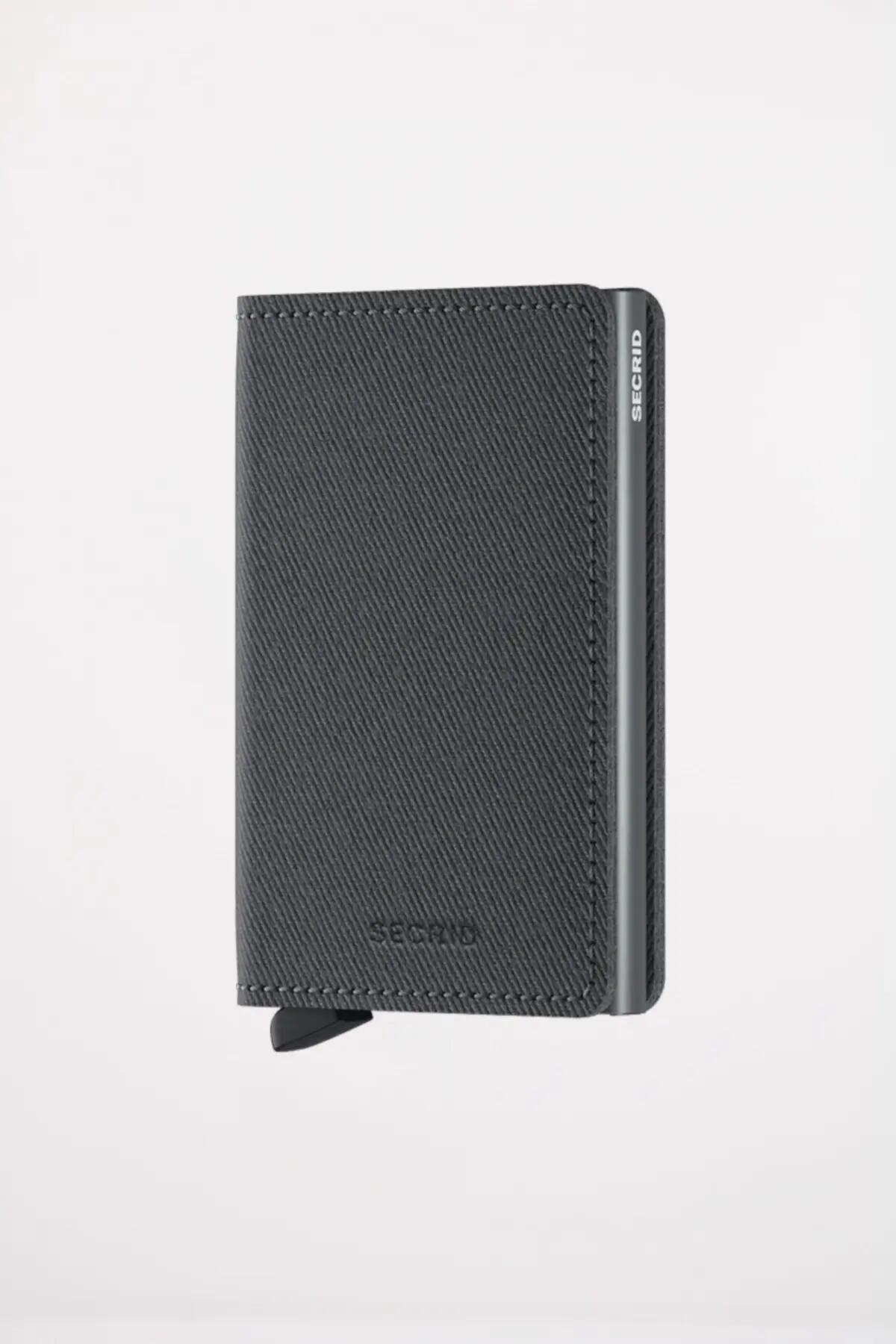 Carteira Secrid Modelo Slimwallet Cor Cinza 3/4