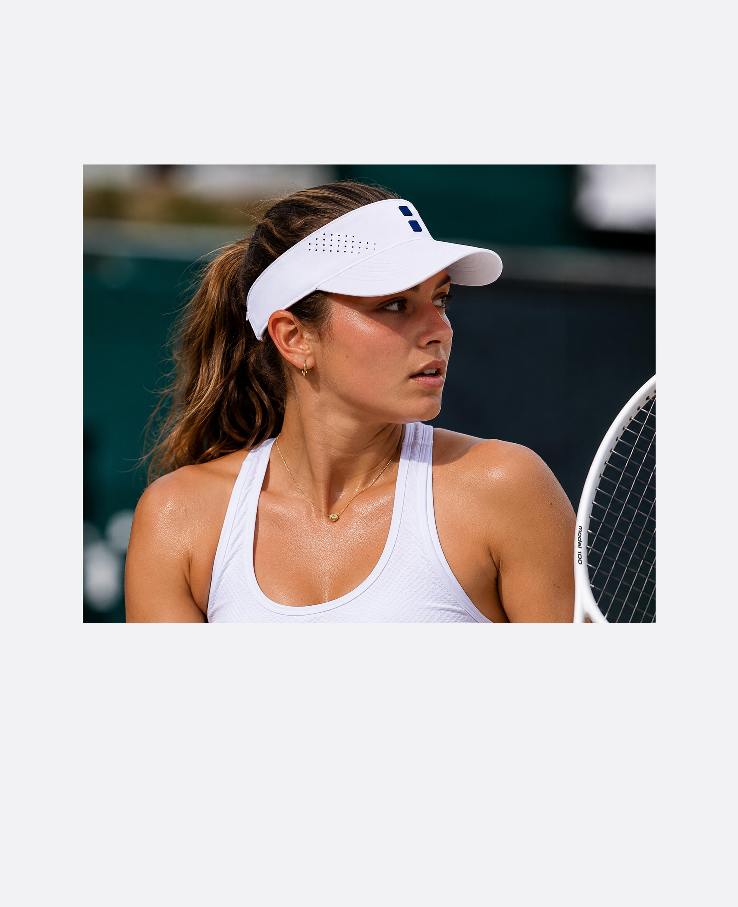 Dames zonneklep Tennis/Padel “Play” Wit 2/2