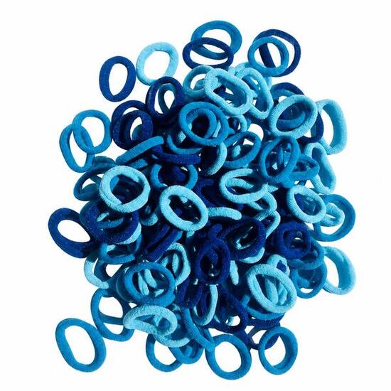 25 Élastiques à Cheveux Bleu