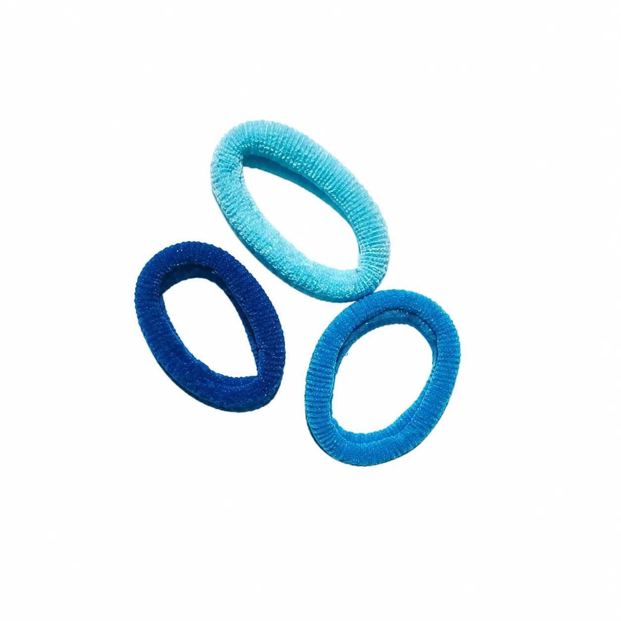 50 Élastiques à Cheveux Bleu 2/5