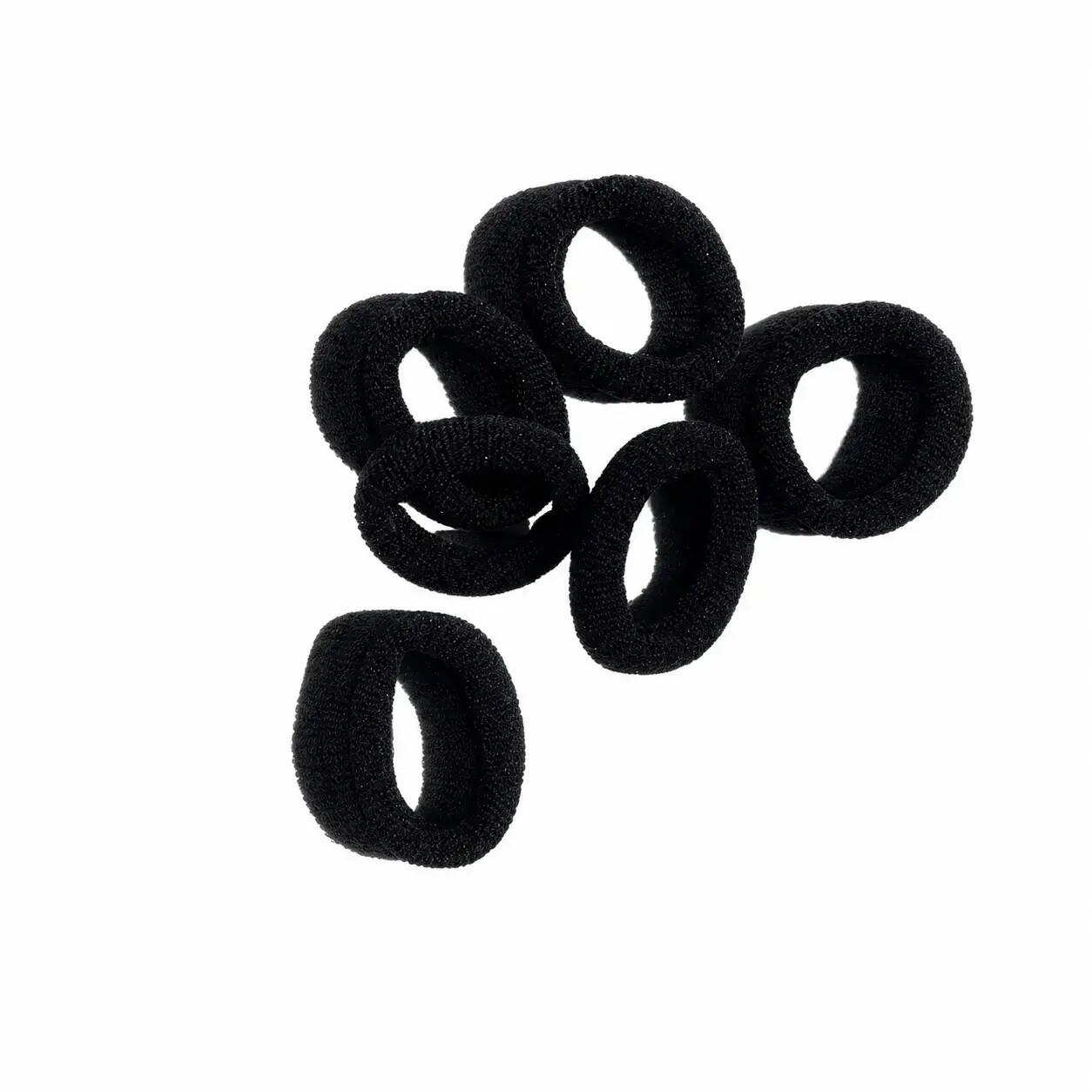 50 Élastiques à Cheveux Noir 2/3