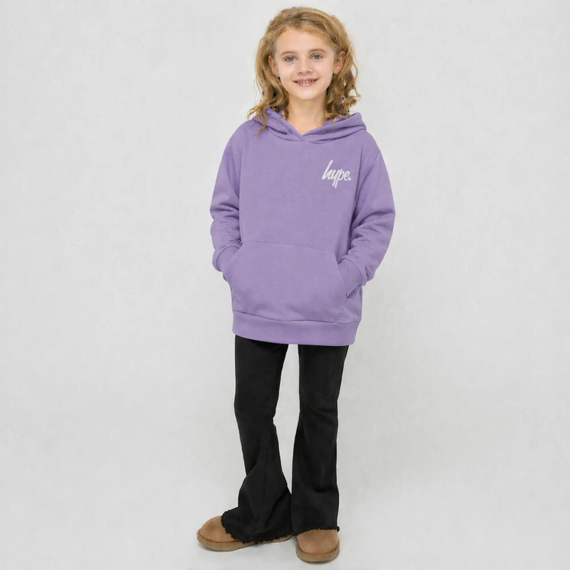 HYPE - Hoodie fille violet enfant sweat doux dos graphique casual 3/5