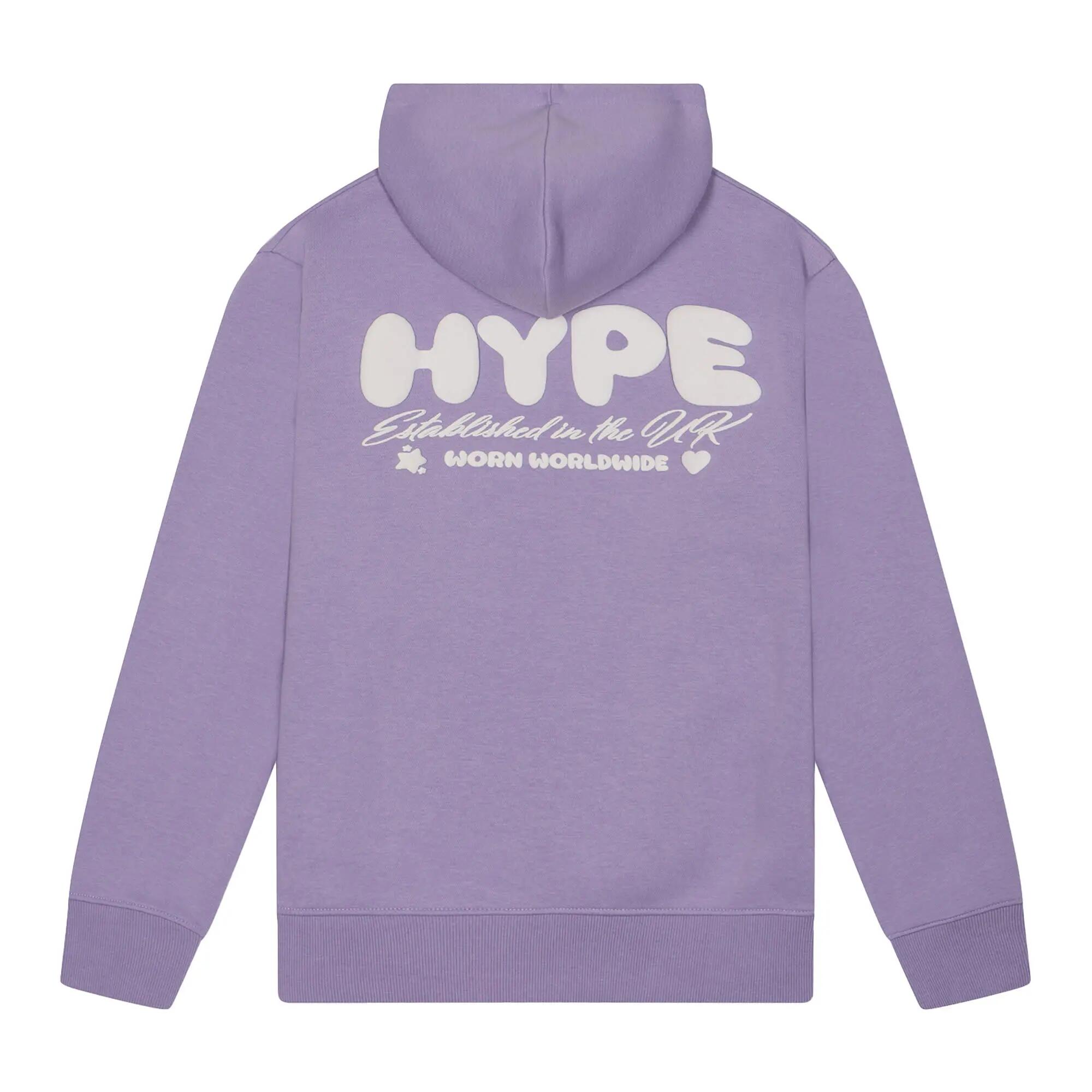 HYPE - Hoodie fille violet enfant sweat doux dos graphique casual 2/5