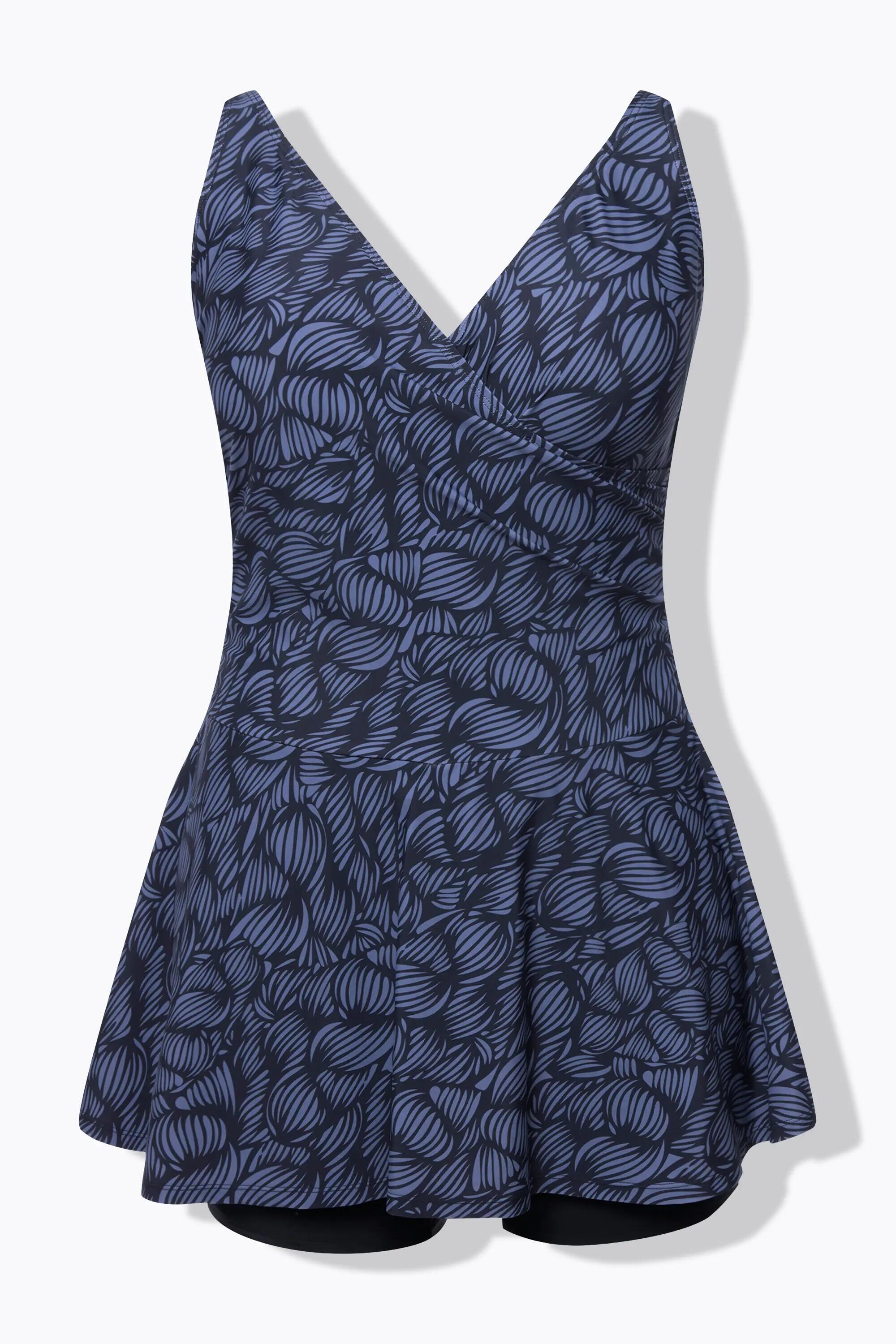 Femme Robe de bain à bonnets souples. Décolleté rond. Matière recyclée 7/7
