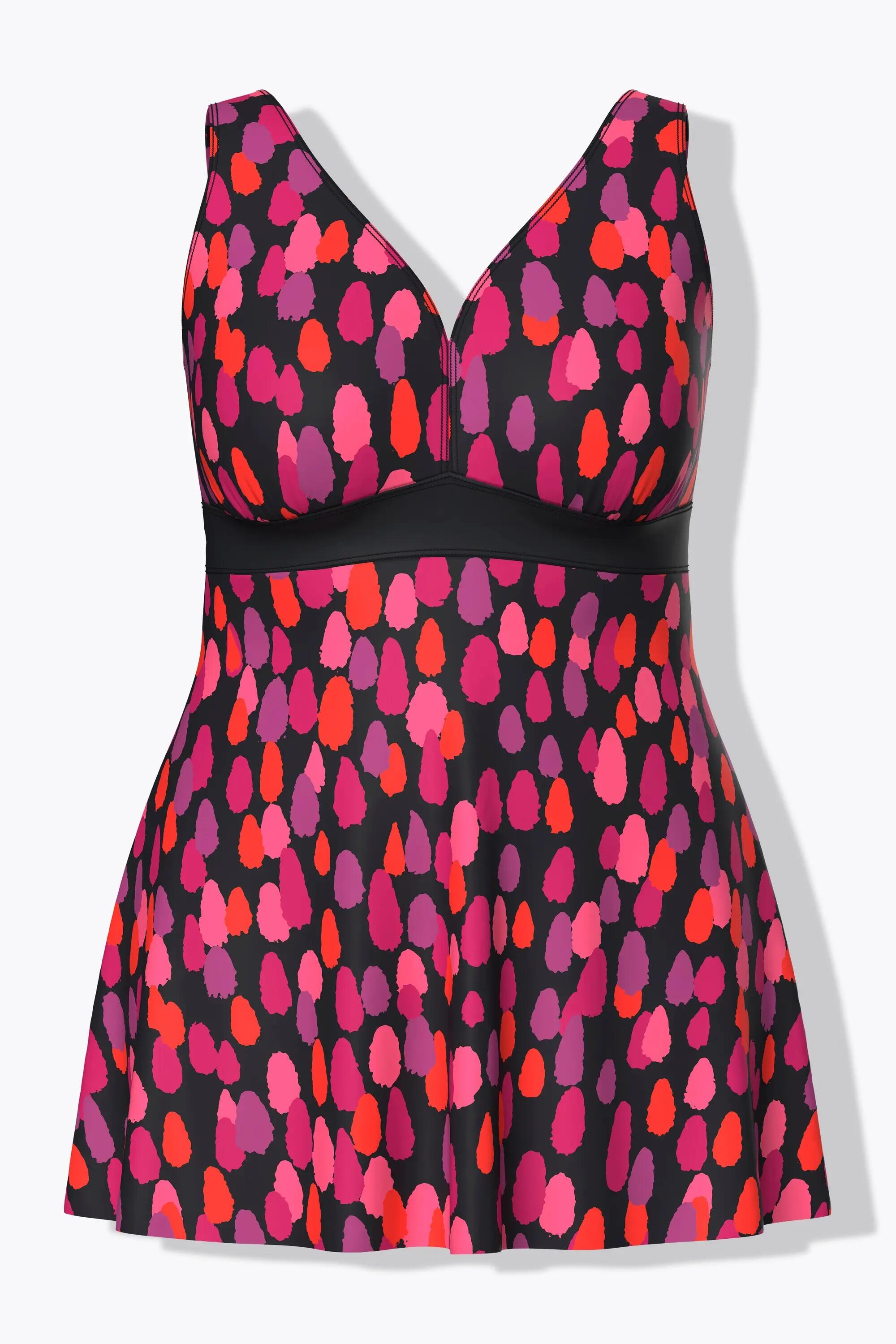 Dames Zwemjurk met polka dots softcups gemaakt van gerecycled materiaal 13/13