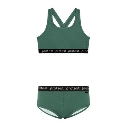 Bikini - natation - fille - crop top, short - prtbeau - vert