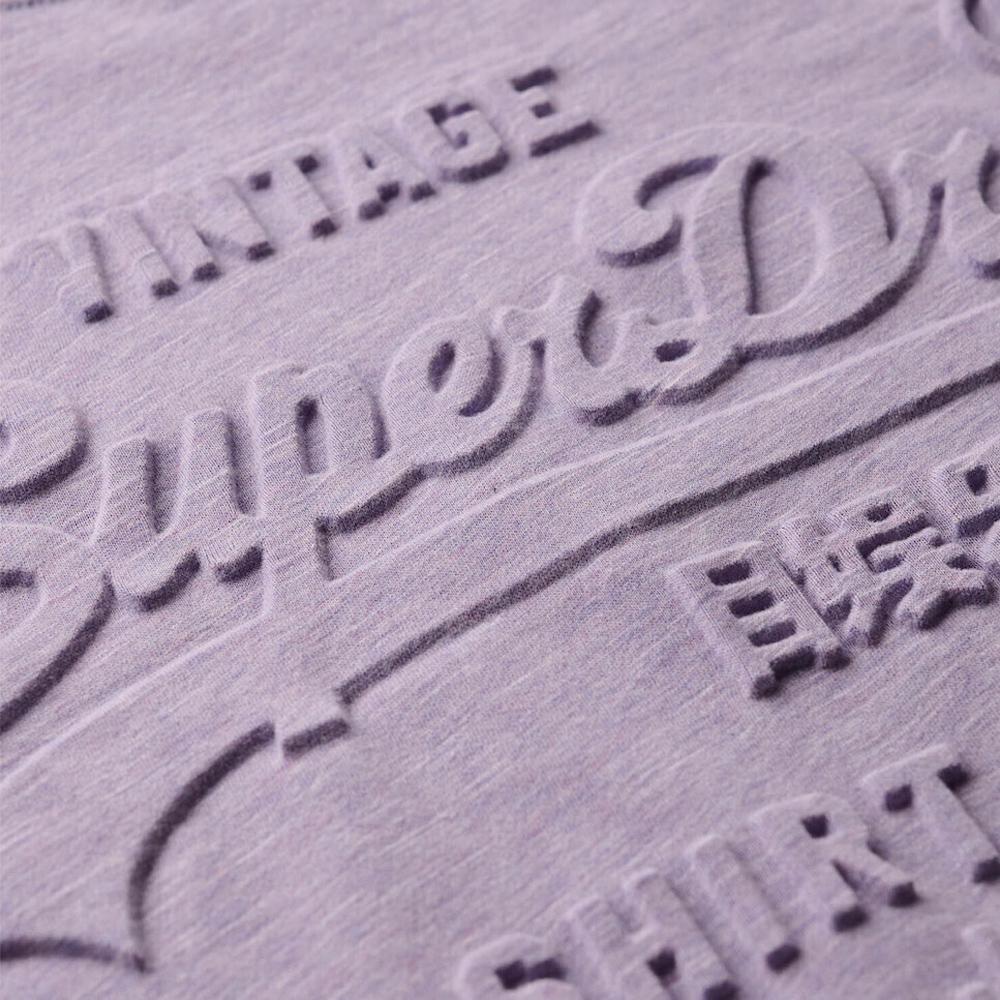 Superdry Damen T-Shirt Mauve mit Prägung 3/3
