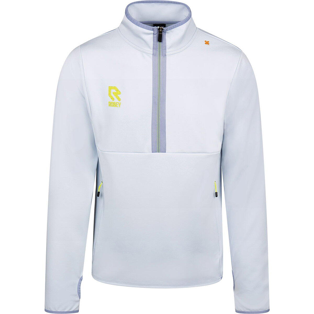 Veste zippée enfant - demi-zip, scuba - blanc 1/3