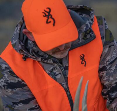Gilet Sicurezza da Caccia Browning Blaze Arancio Alta Visibilita 3/3