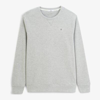 Sweatshirt met ronde hals french rib