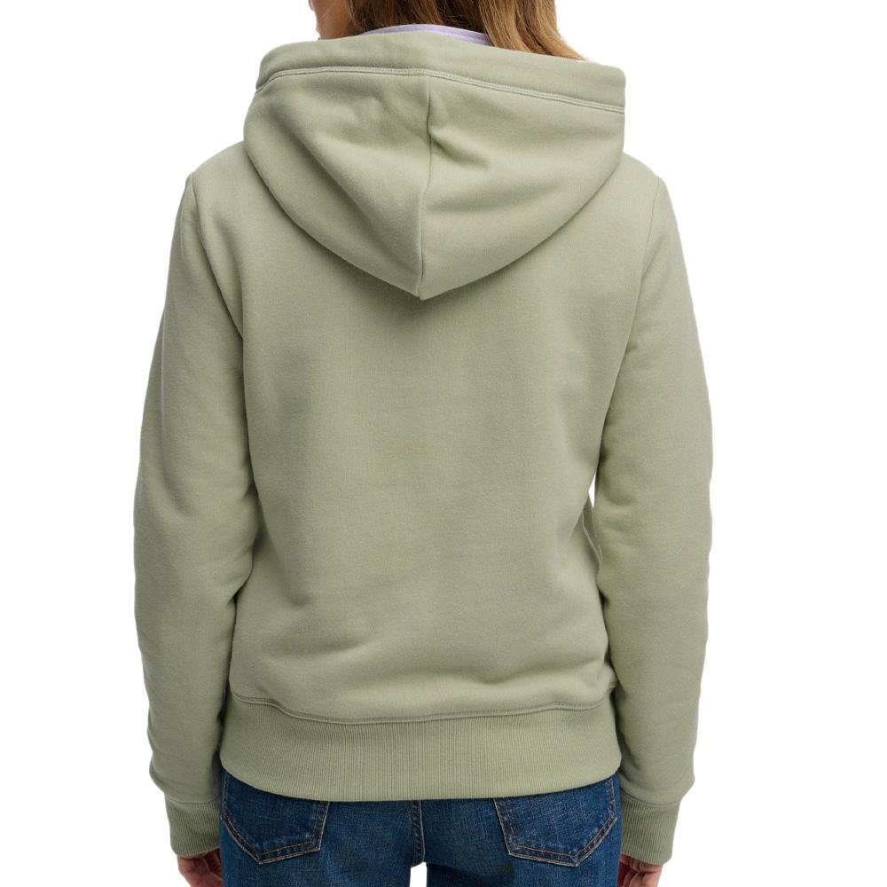 Felpa Donna Superdry Essential Logo Verde 3/3