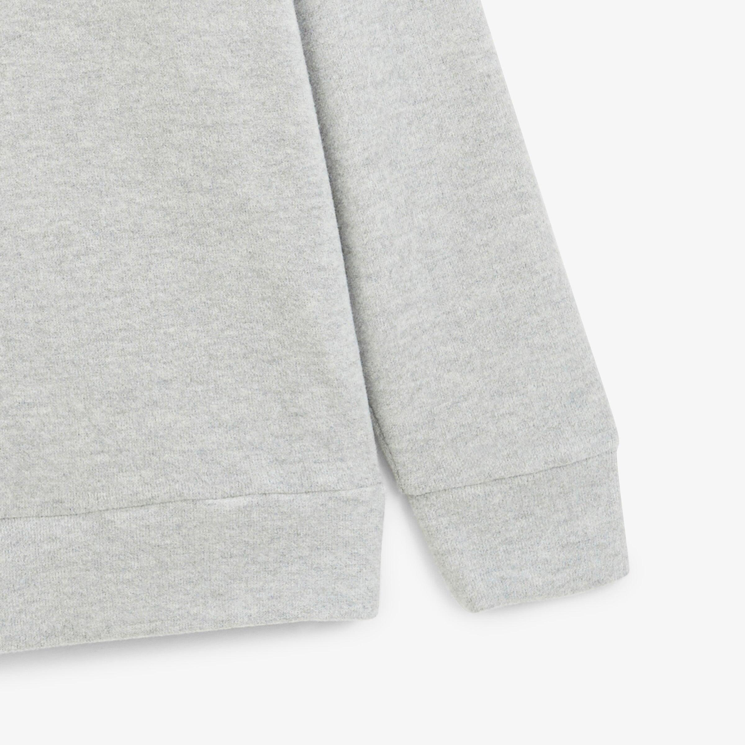 Sweat col rond French Rib gris chiné 4/4