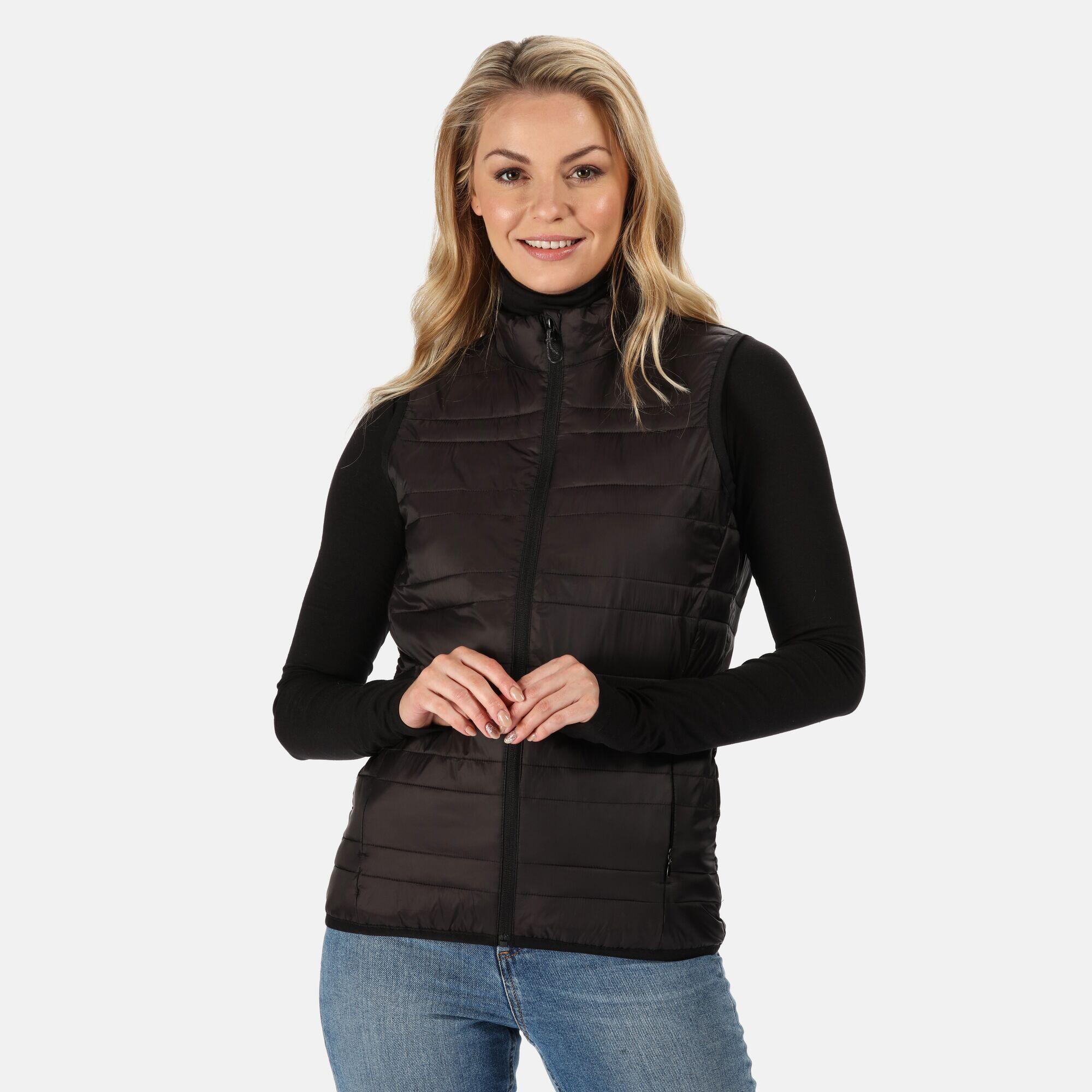 FIREDOWN Women's sleeveless down jacket (Black)