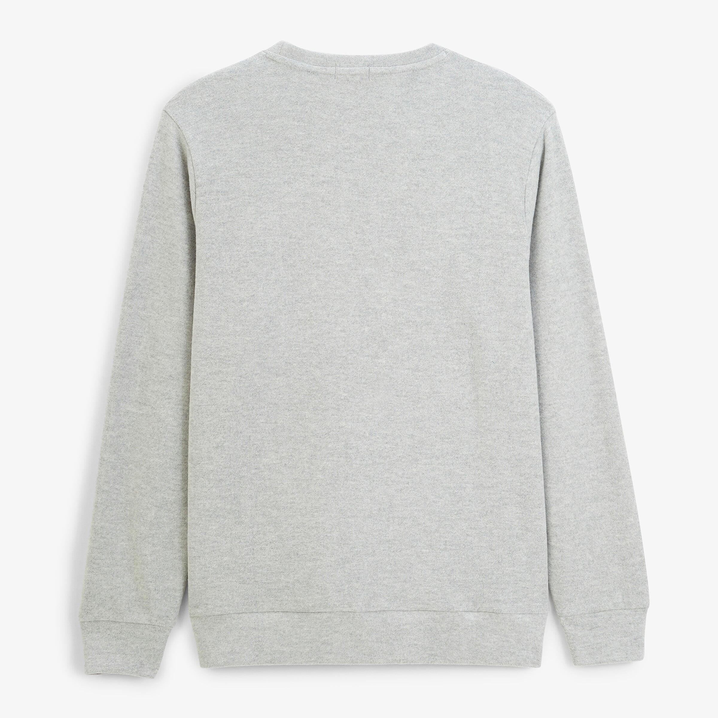 Sweat col rond French Rib gris chiné 2/4