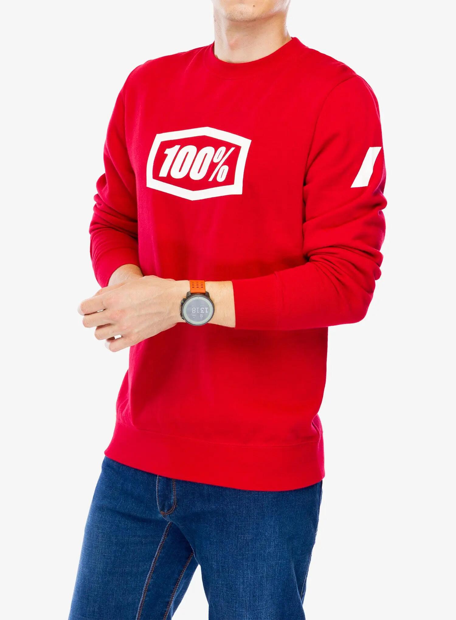 Bluza 100% Icon Pullover Crewneck Fleece Sweatshirt 3/5
