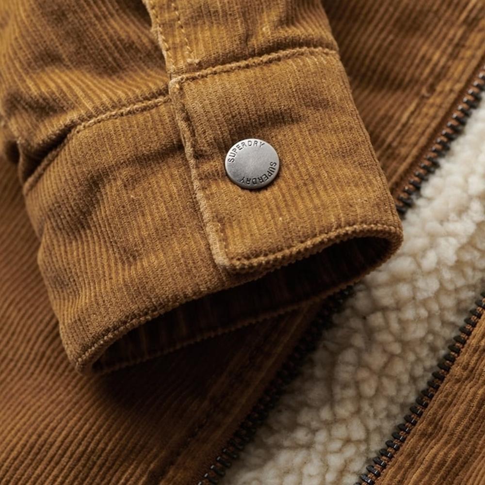 Veste Camel Femme Superdry Cord Lined Cropped 4/4