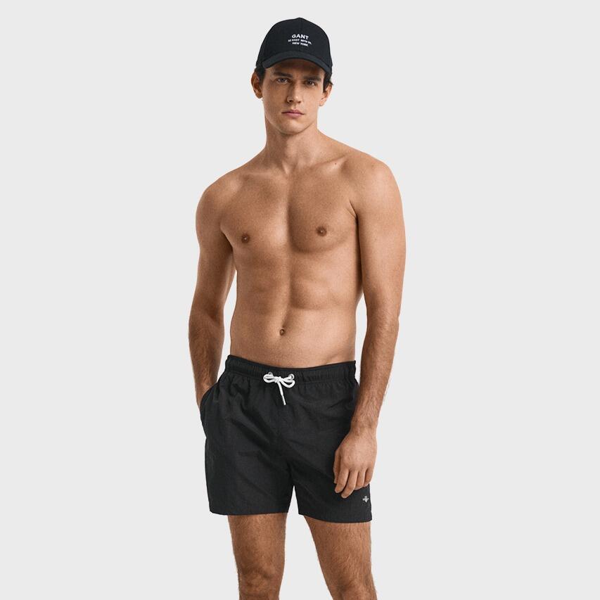 Heren Zwemshort Basic Mini Logo Zwart 2/4