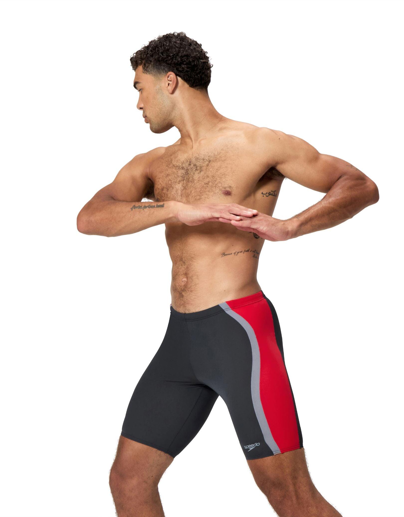 Jammer De Natation Motif/style Panneaux Latéraux Contrastés SPLICE Homme (Noir) 3/5