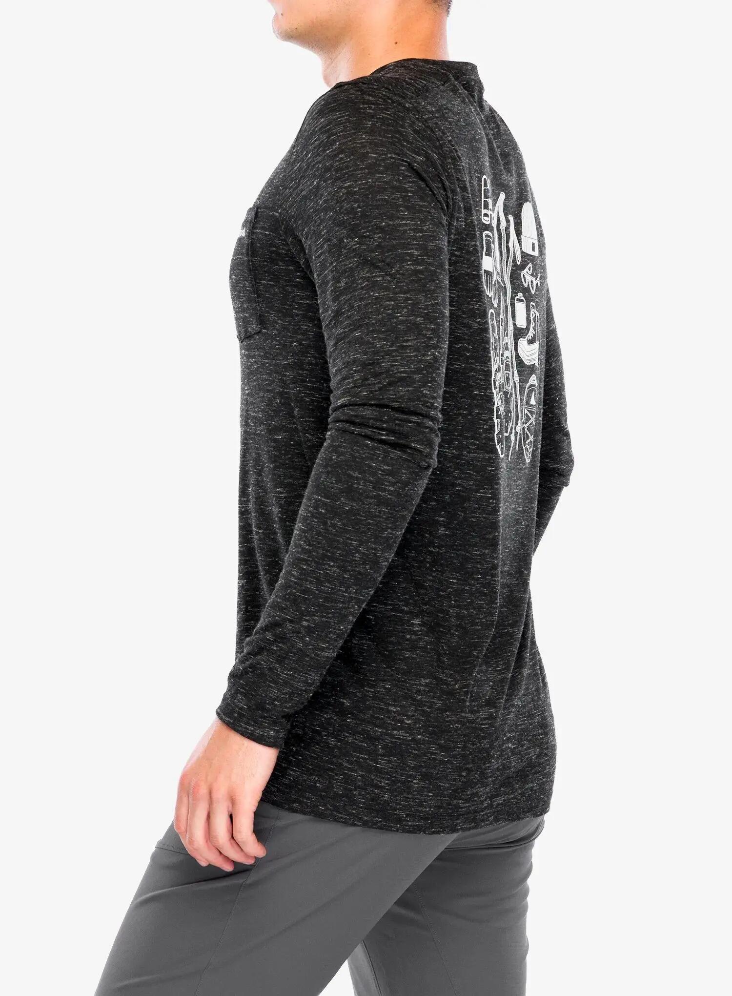 Bluza bez kaptura Smartwool Merino Hemp Blend Gear Up Long Sleeve Graphic Tee 6/7