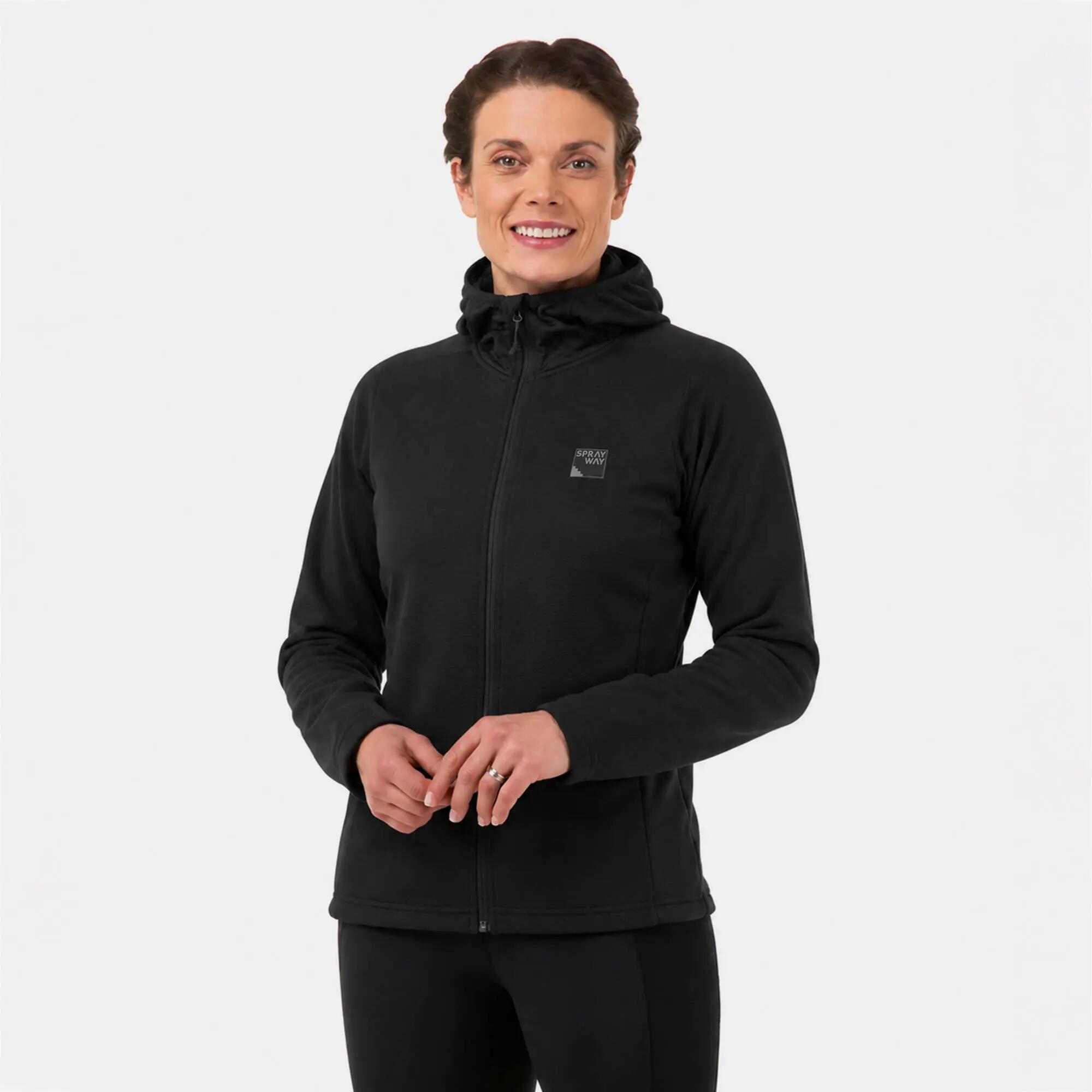Sprayway - Sweat polaire randonnée femme zippé à capuche passe-pouces 4/5