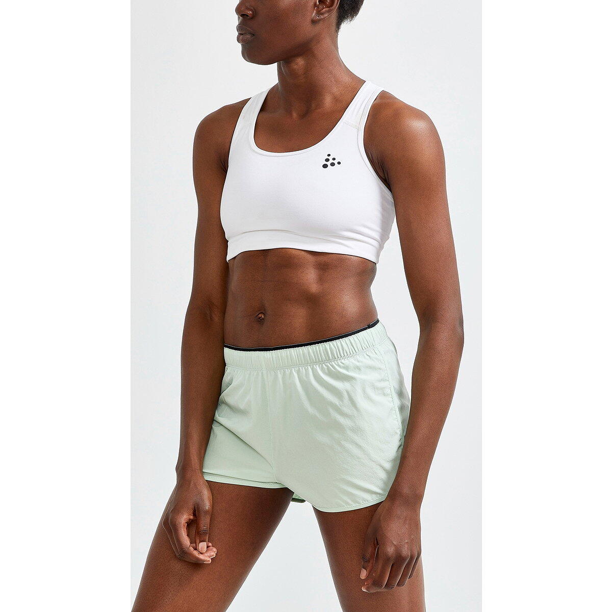 Brassière d'entraînement - Fitness - Femme - Naudraal, maintien léger - Blanc 4/4