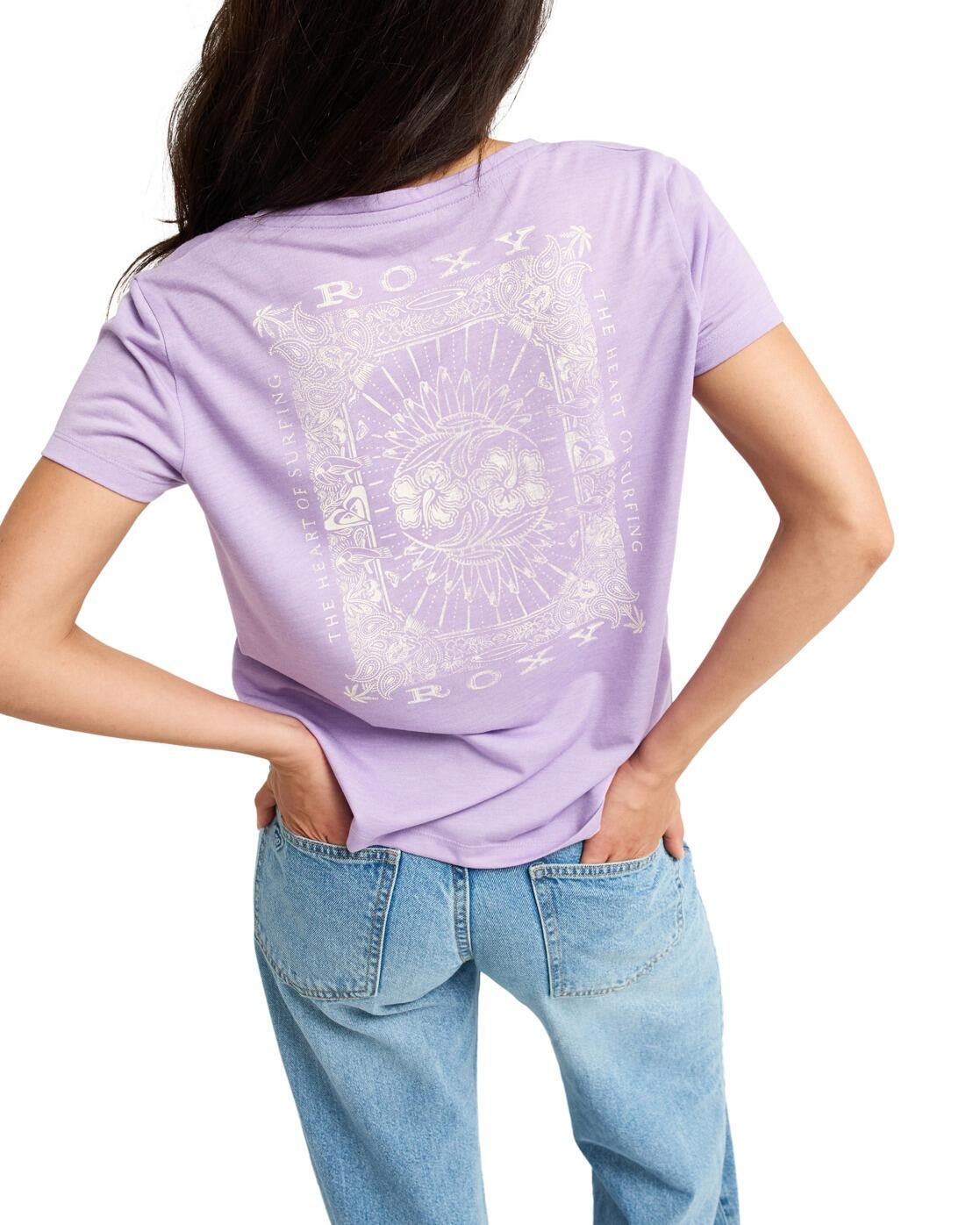 T-Shirt manches courtes LAGUNA GREEN V NECK Violet Femme 2/4