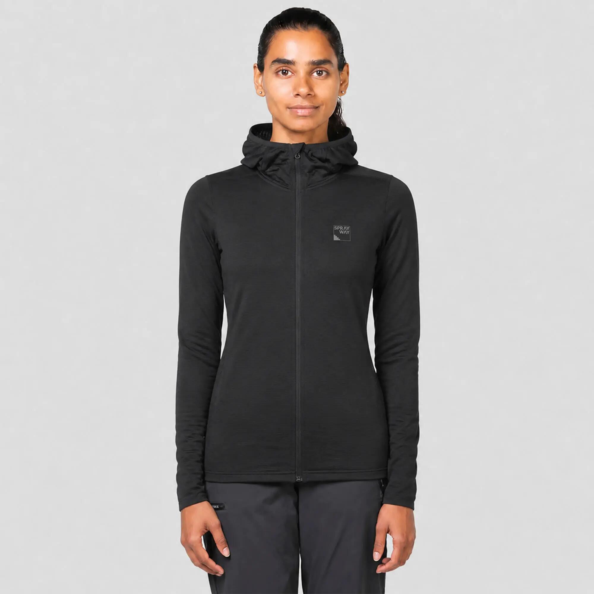 Sprayway - Sweat polaire randonnée femme zippé à capuche passe-pouces 3/5