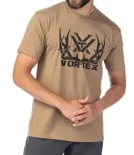 T-Shirt Vortex Full-Tine Coyote in Cotone Manica Corta Uomo 3/3