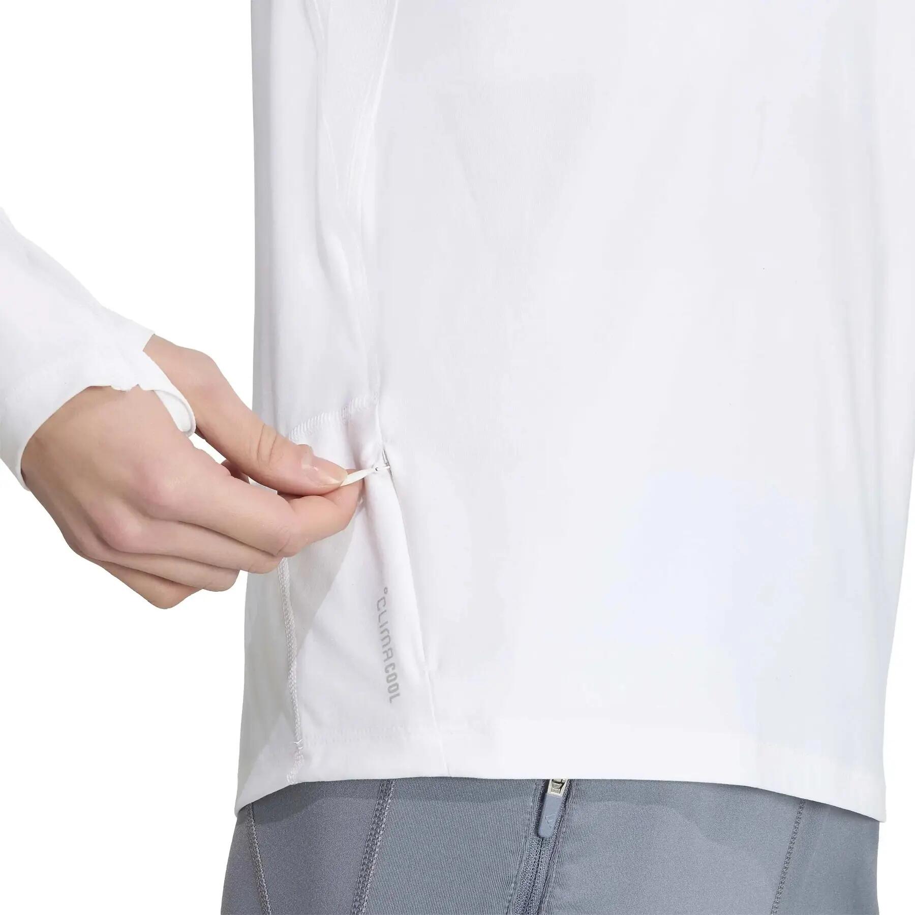Camisola de manga comprida com fecho de correr de 1/4 para mulher adidas Iconic 6/7