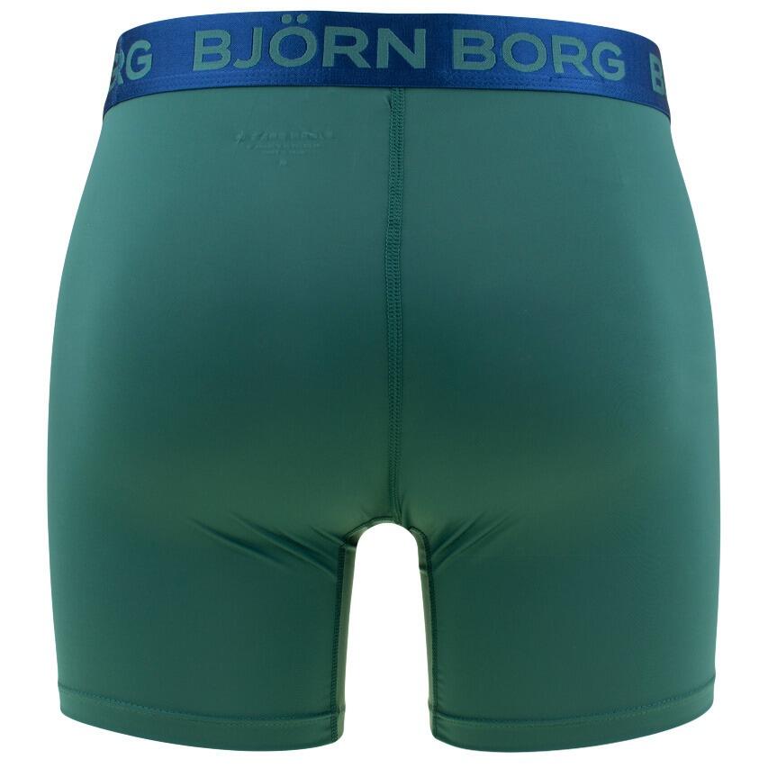 Multi-Sport Heren 3-Pack Microfiber Boxers Basic Print Blauw & Groen 7/7