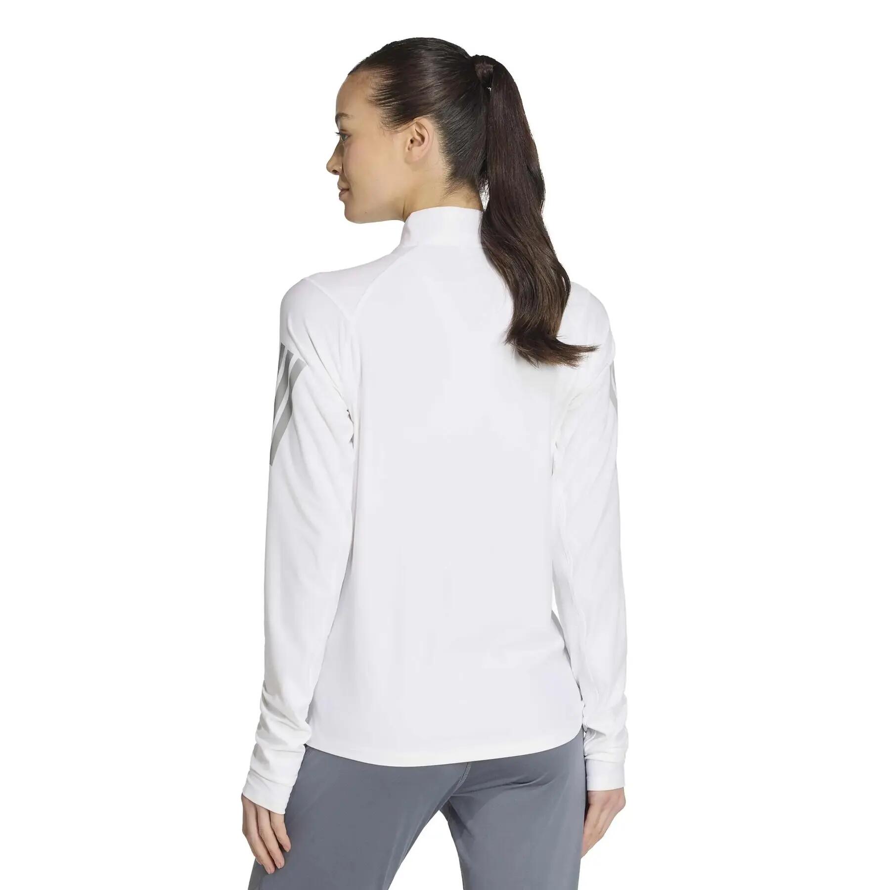Camisola de manga comprida com fecho de correr de 1/4 para mulher adidas Iconic 4/7