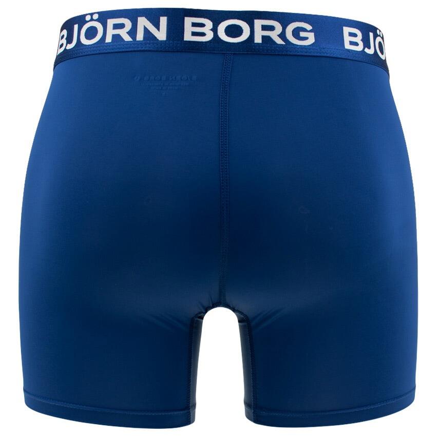 Multi-Sport Heren 3-Pack Microfiber Boxers Basic Print Blauw & Groen 5/7