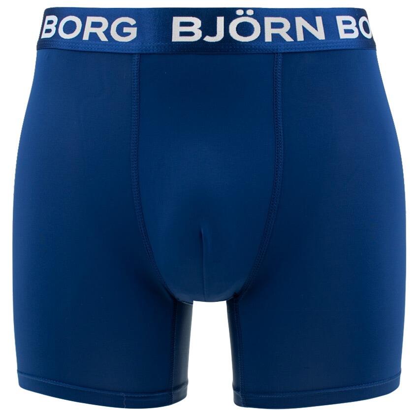 Multi-Sport Heren 3-Pack Microfiber Boxers Basic Print Blauw & Groen 4/7