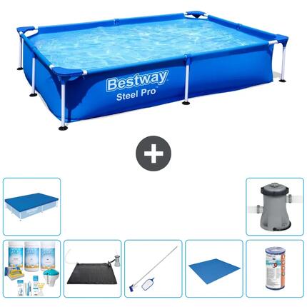 Bestway Steel Pro Rectangulaire - 221x150x43 cm - 8-pièces S22209
