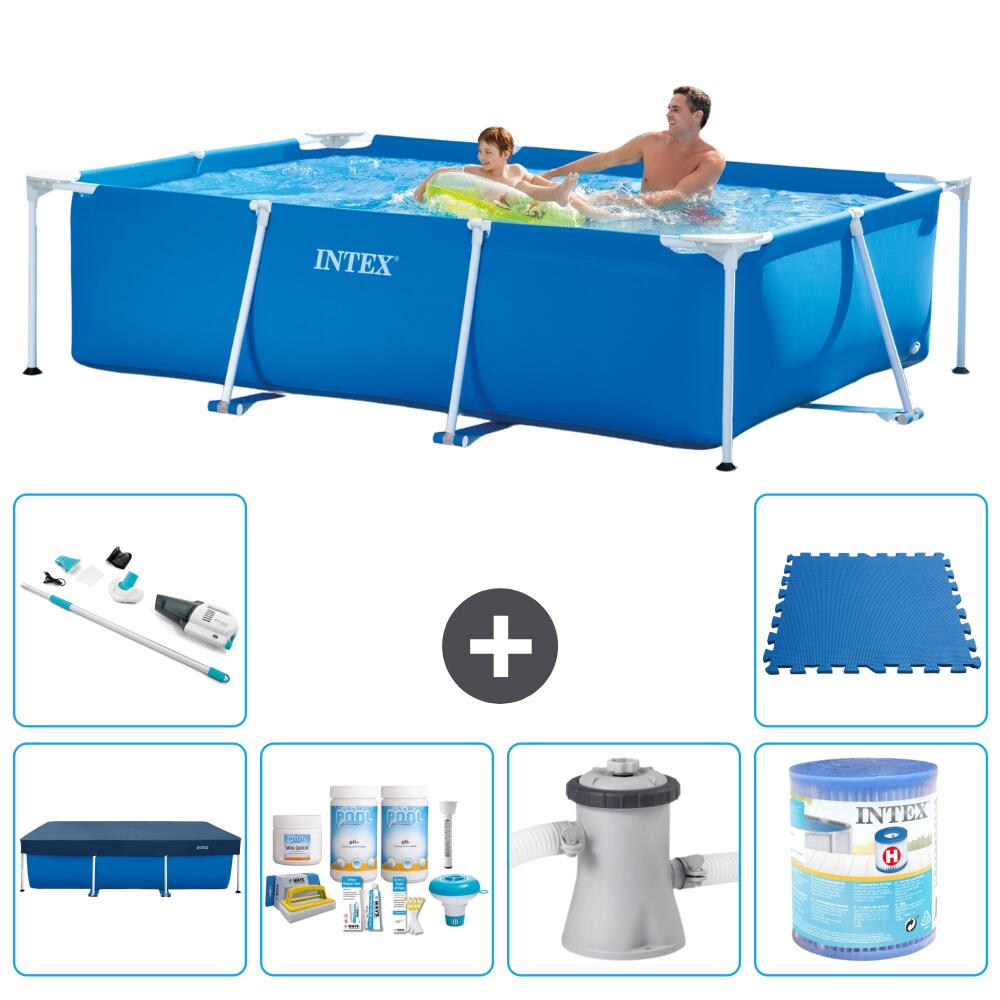 INTEX Piscina com estrutura Retangular - 260x160x65 cm - 7-peças S40132 1/7