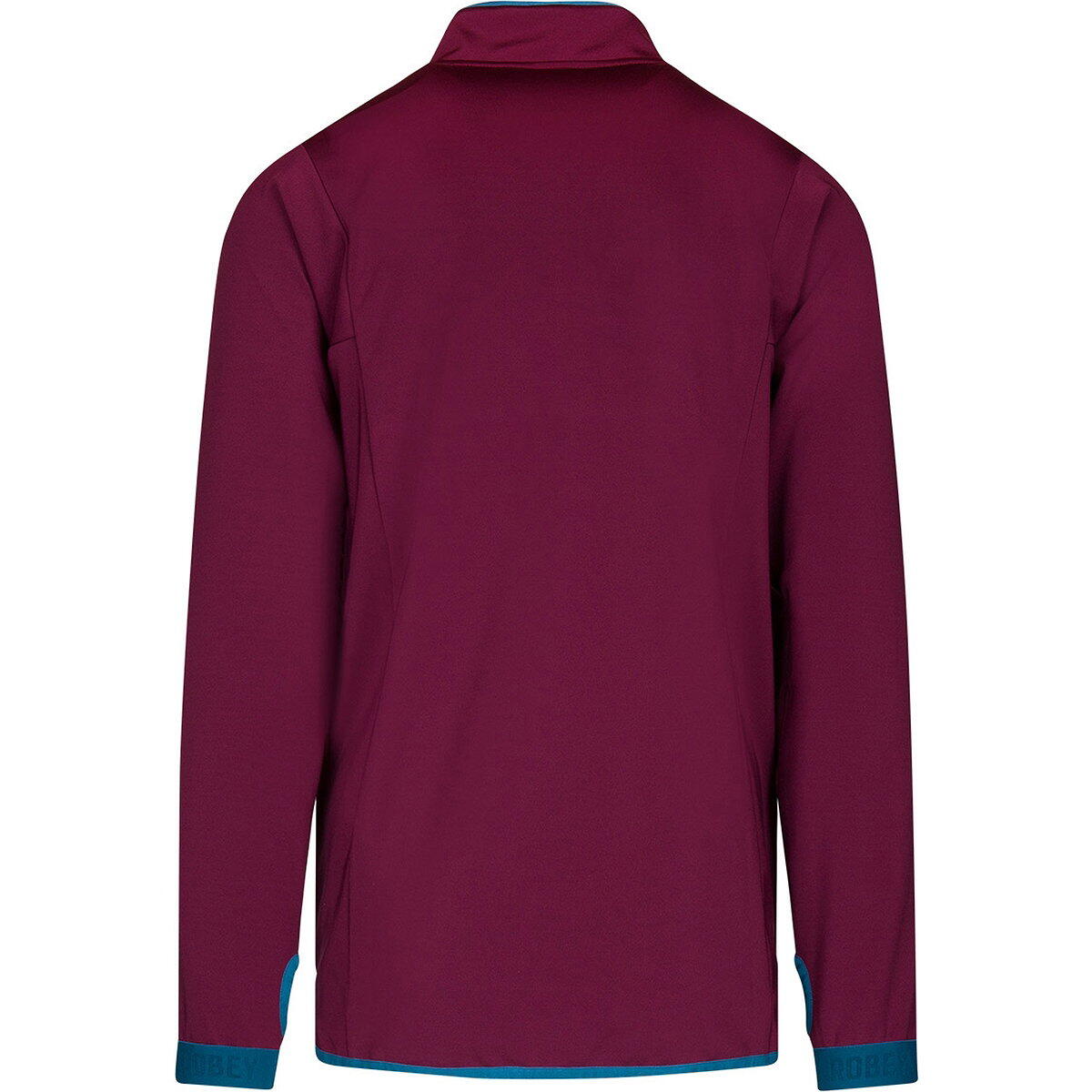 Veste zippée sport homme - demi-zip, scuba - bordeaux 2/3