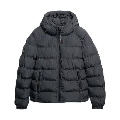 Jas - sport - heren - 5465 - puffer met capuchon - polyester, warm.