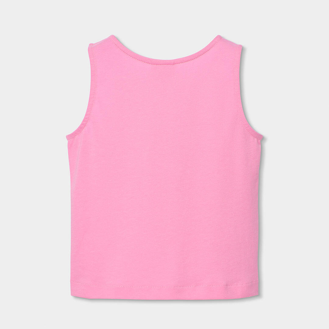 Camiseta de niña algodón en rosa 2/4