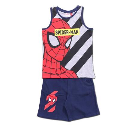 Ensemble débardeur et short Spiderman, gris, années 1970