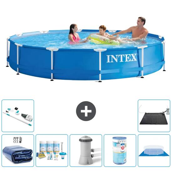 INTEX Piscina con estructura Redonda - 366x76 cm - 8-piezas S31598
