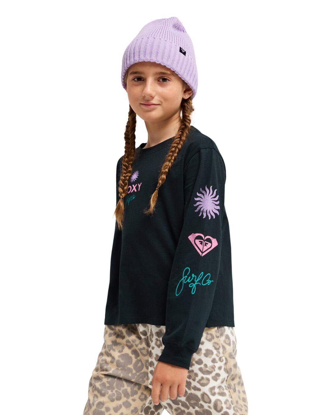 Longsleeve ORCHIDREGULAR Schwarz Meisjes 4-16 3/4