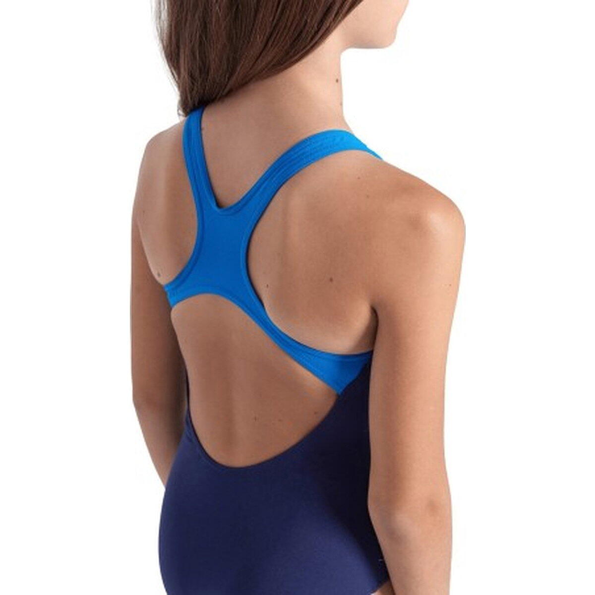 Maillot natation enfant - Dos pro, recyclé - Marine 2/5