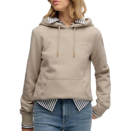 Superdry Essential Logo Damen Sweatshirt Beige Gr. 26